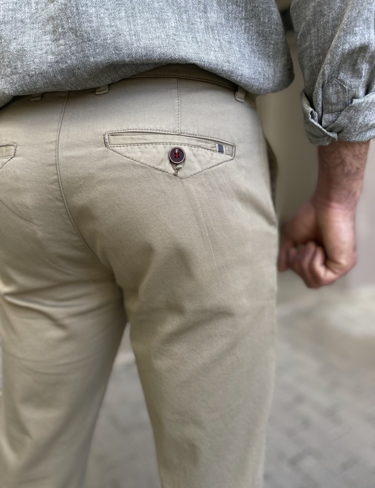 Dynamo ανδρικό μπεζ παντελόνι υφασμάτινο Chinos M1315 φωτογραφία